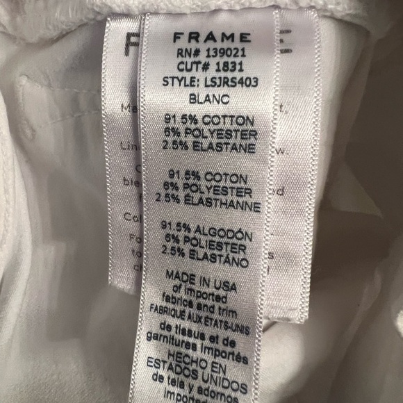 FRAME Denim "Le Skinny de Jeanne" White Jeans - Picture 7 of 10